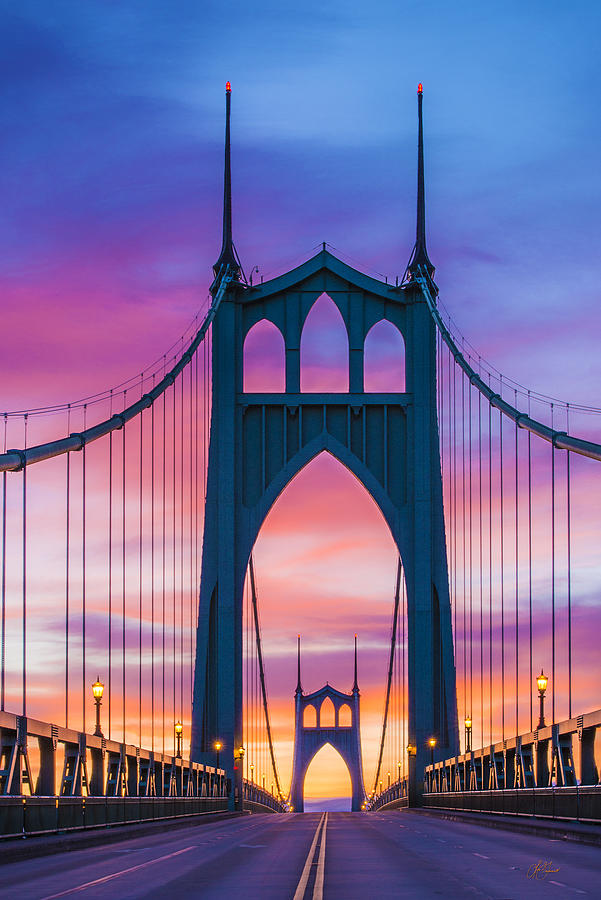 Straight Down the Bridge Photograph by Lori Grimmett