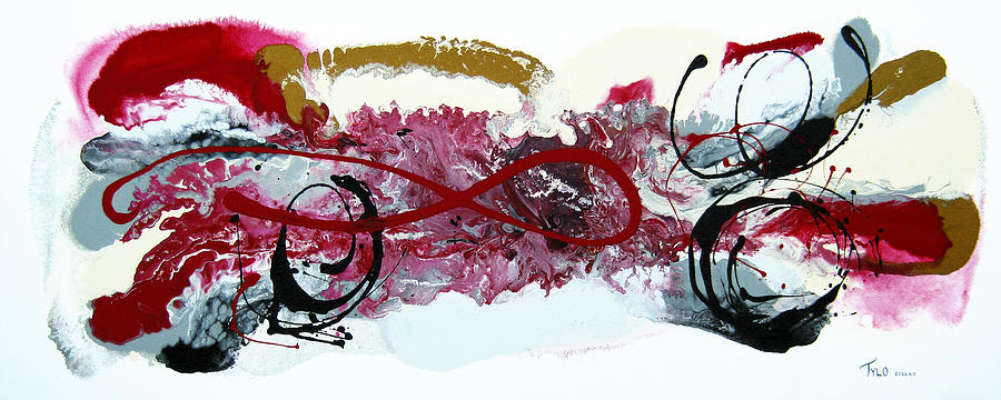 Contemporary Abstract Painting - Straight Through My Heart by Tylo Jacobs Contemporary Abstract Painting - Straight Through My Heart by Tylo Jacobs