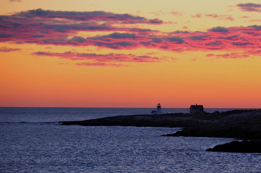 Straitsmouth Lighthouse Sunrise Photograph by Liz Mackney