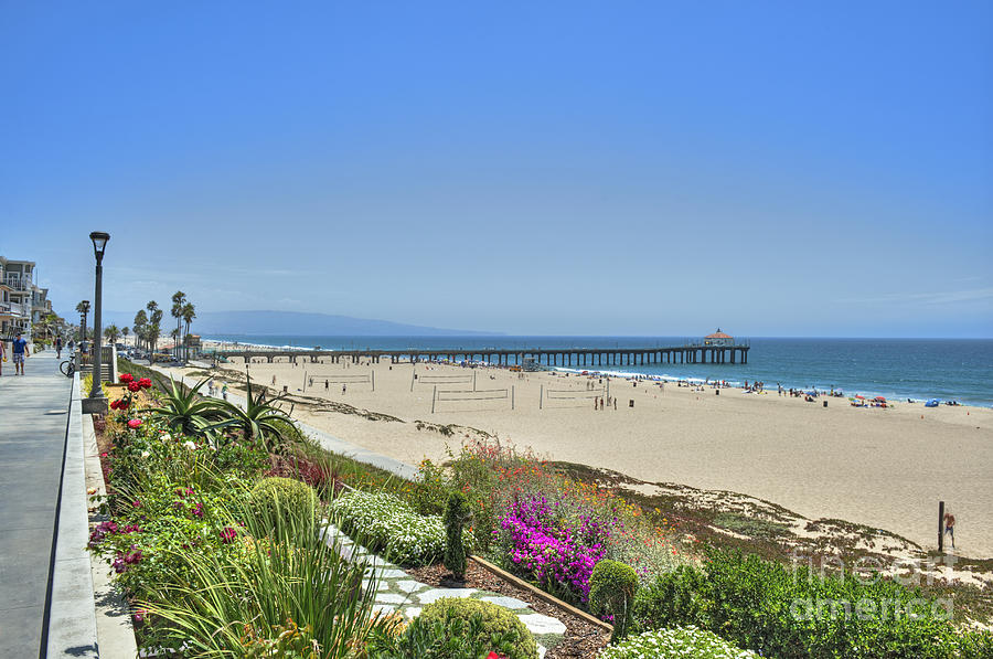 Strand Manhattan Beach CA Pier  Photograph by David Zanzinger