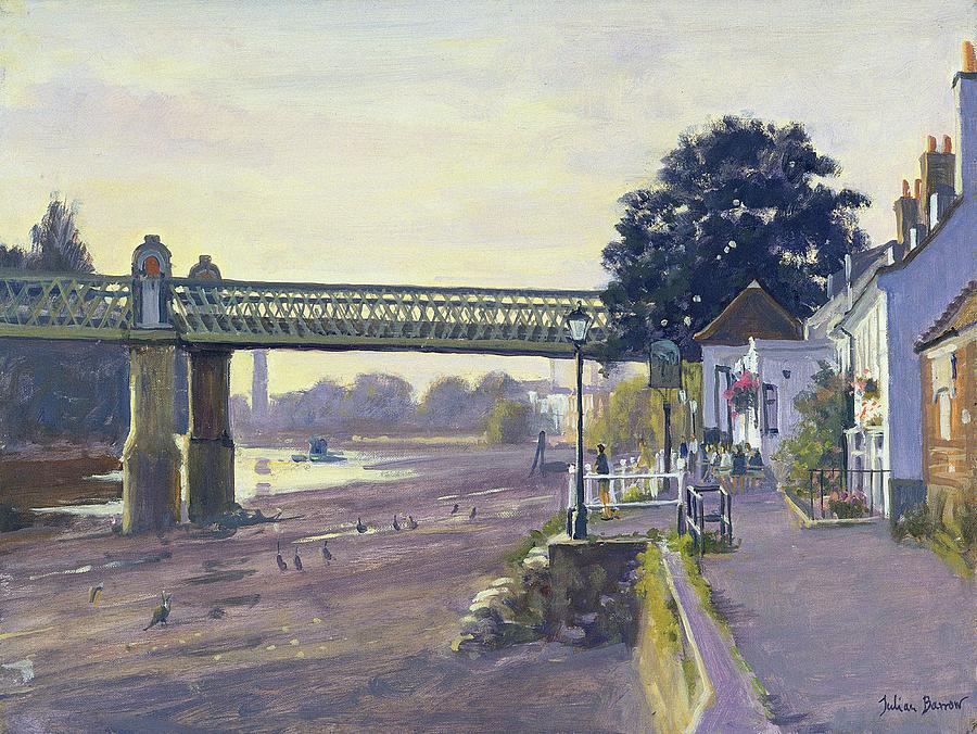 Bridge Photograph - Strand On The Green Oil On Canvas by Julian Barrow