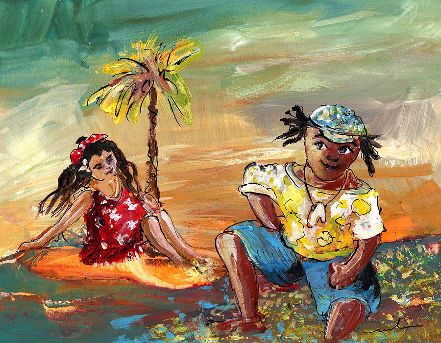 Stranded in Tahiti Painting by Miki De Goodaboom
