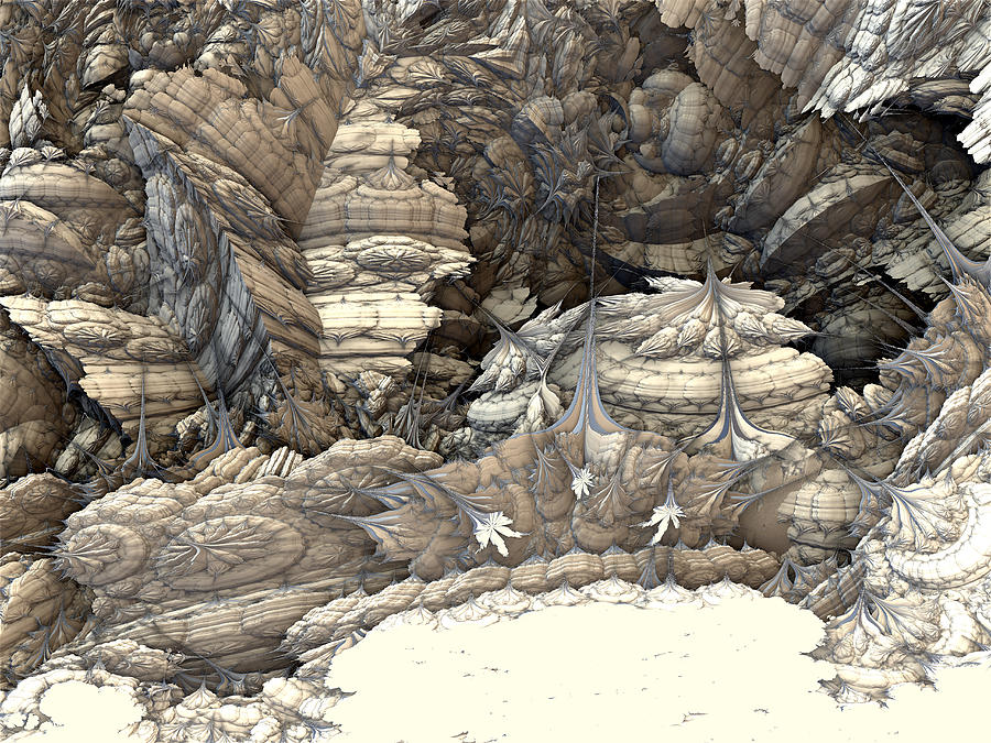 Strange Fossils And Sedimentary Rock Digital Art by Jeff Iverson