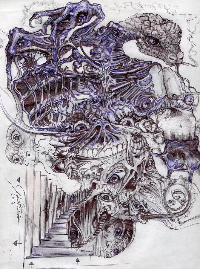 Abstract Drawing - Strange Land #2 by John Balestrino