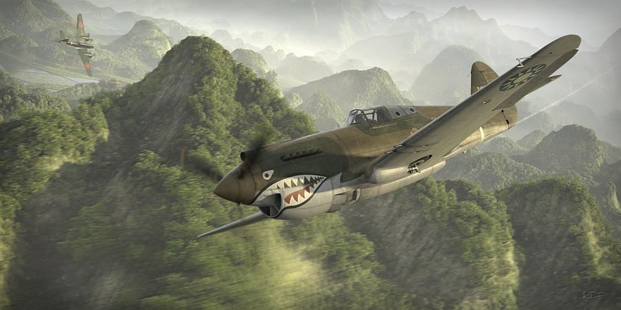 P-40 -- Strangely Elusive Digital Art by Robert D Perry