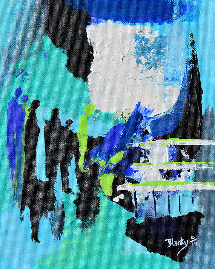 Abstract Painting - Strangers Among Us by Donna Blackhall