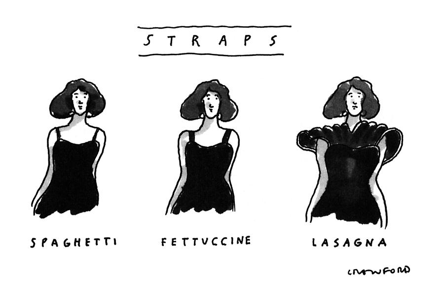 Straps: Drawing by Michael Crawford