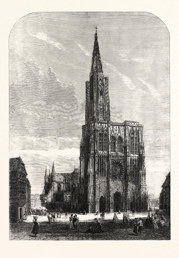 Strasbourg Cathedral Drawing by English School - Fine Art America