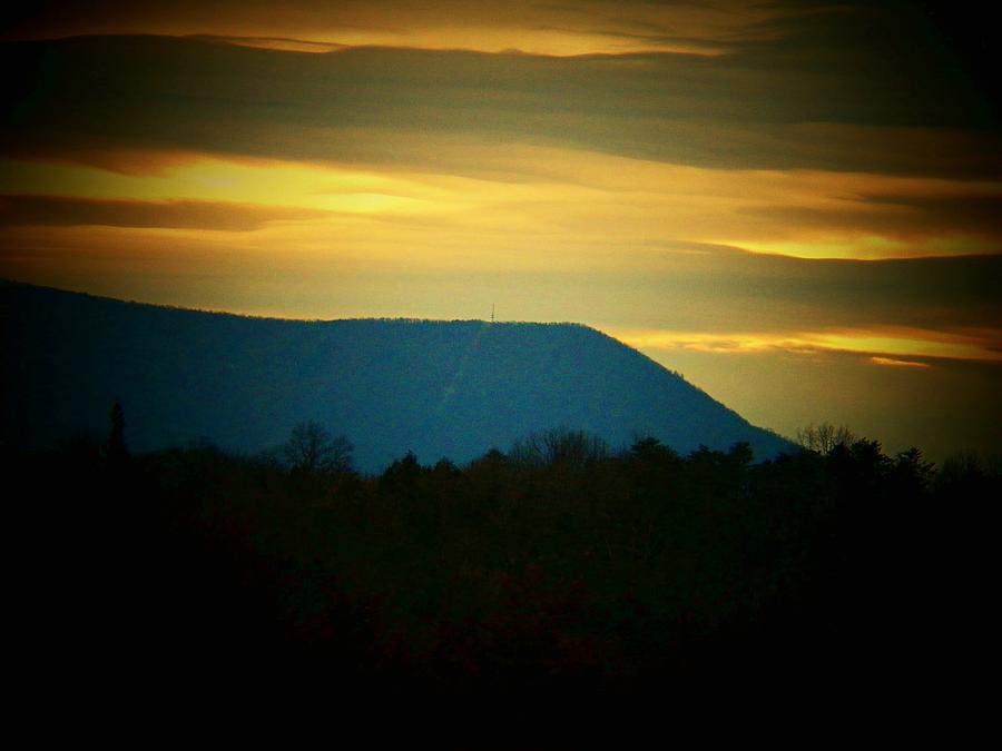 Strasburg Mountain at Sunset Photograph by Joyce Kimble Smith