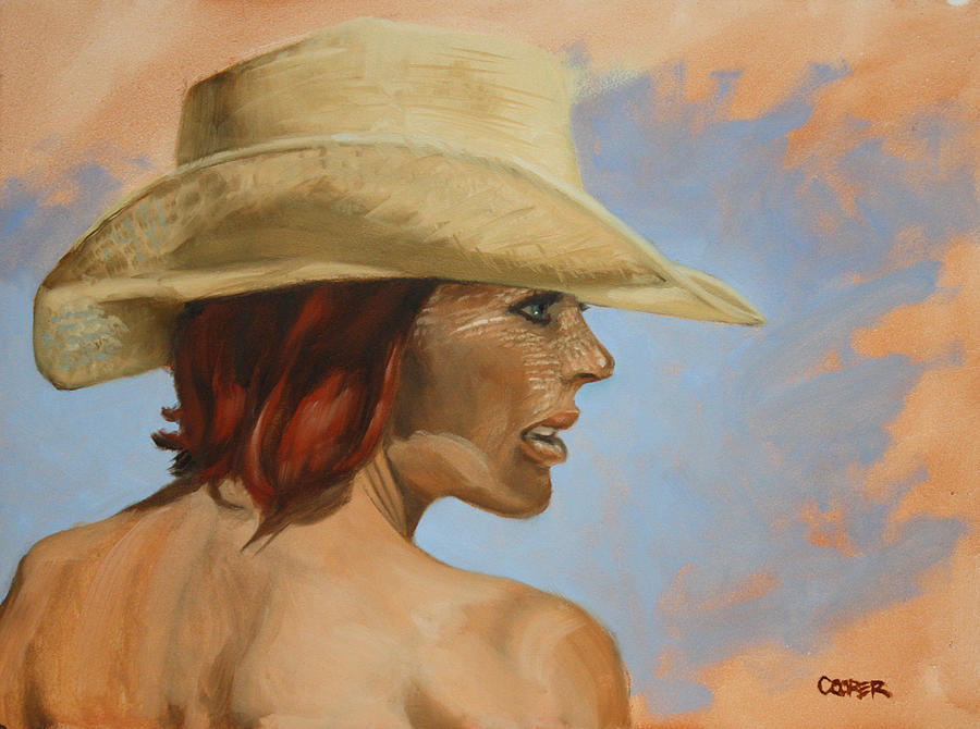 Straw Hat Painting by Todd Cooper