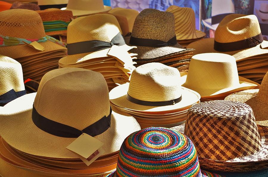 Hat Photograph - Straw hats by Dany Lison