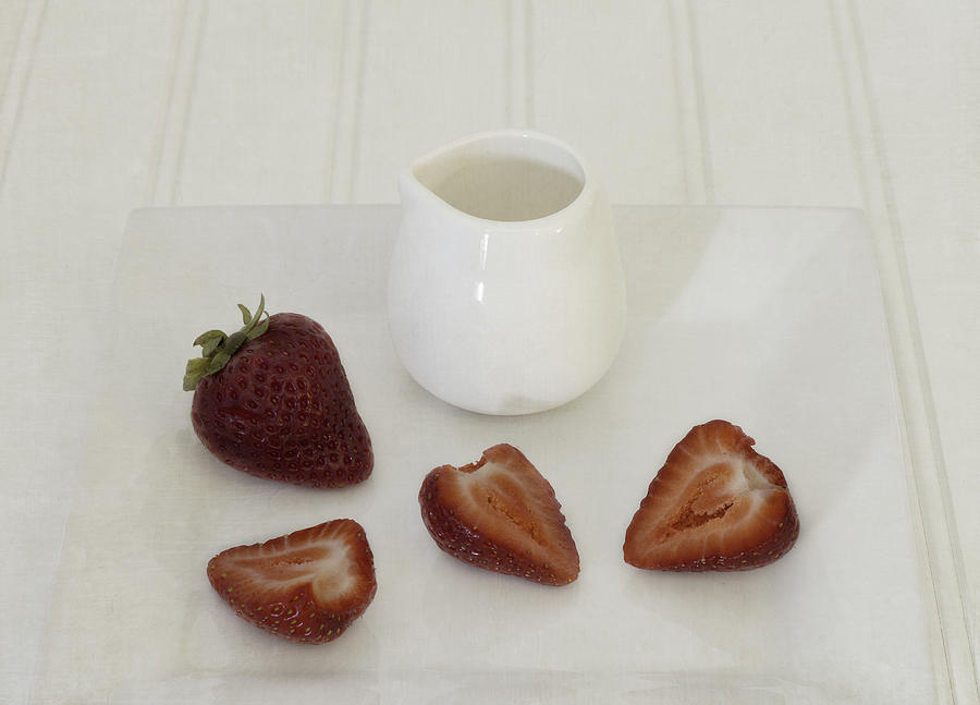 Strawberries and Cream Photograph by Kim Hojnacki