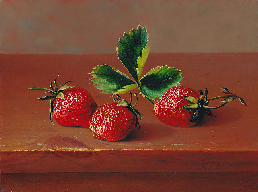 Strawberries Painting by Aniko Vida | Fine Art America