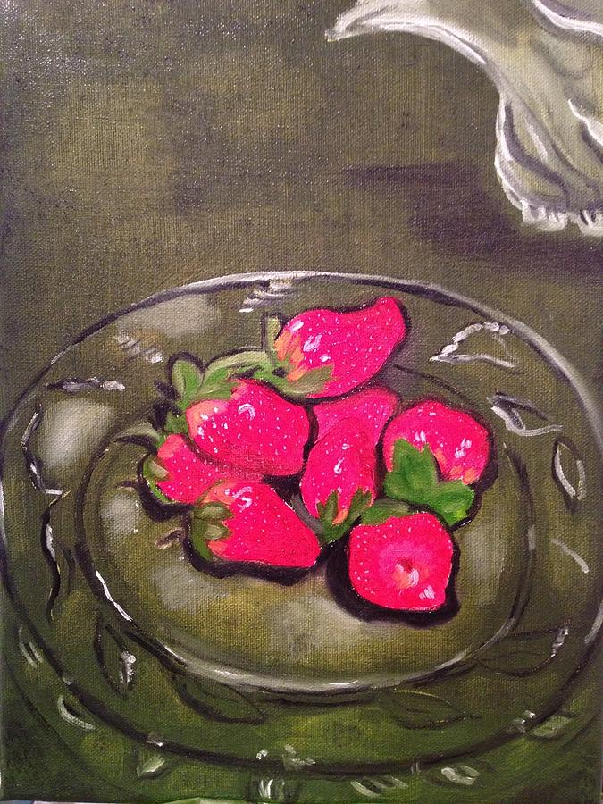 Strawberries Painting by Brindha Naveen
