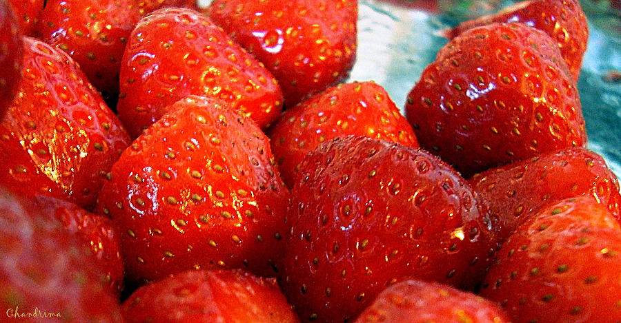 Strawberry Photograph - Strawberries by Chandrima Dhar