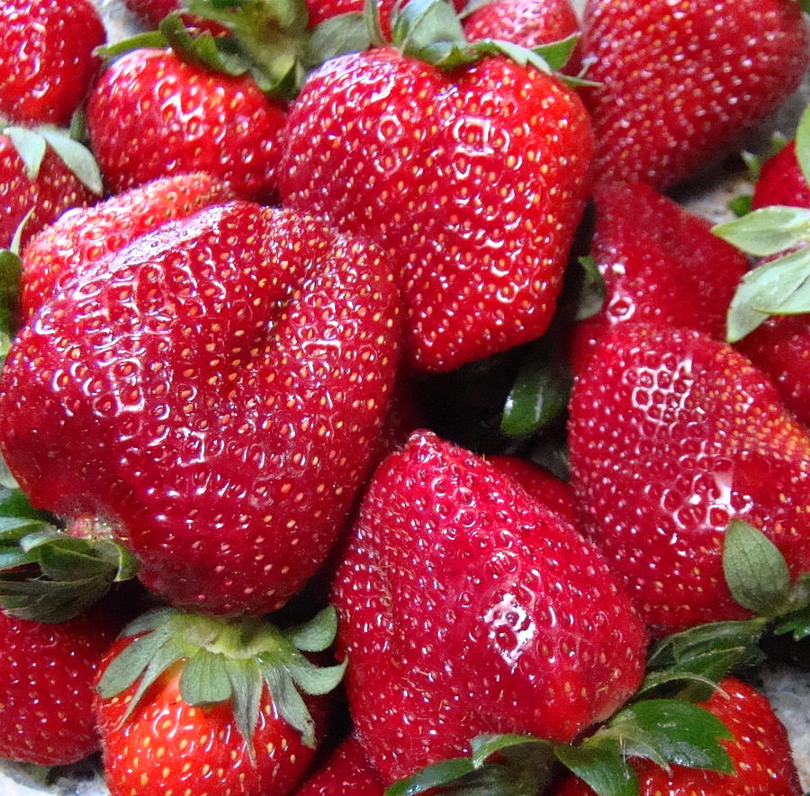 Strawberries Photograph by Janet Hudson