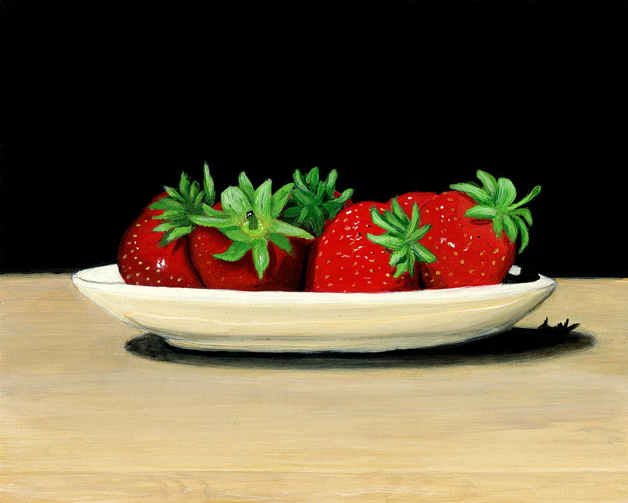 Strawberries Painting by Karyn Robinson