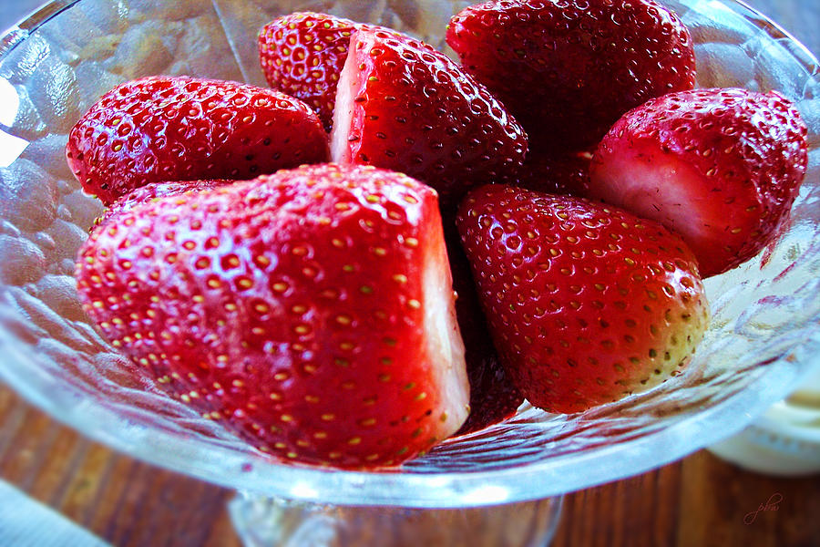 Strawberries Photograph by Paulette B Wright