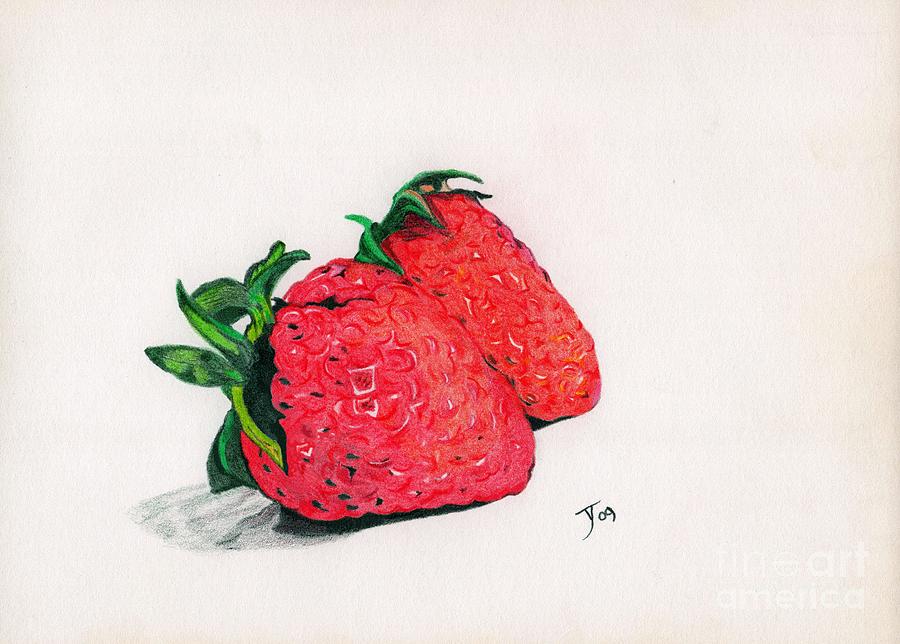 Strawberries Drawing by Yvonne Johnstone