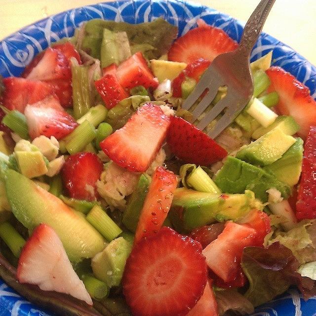 Juice Photograph - #strawberry #avocado #salad #onion by Rachel Friedman
