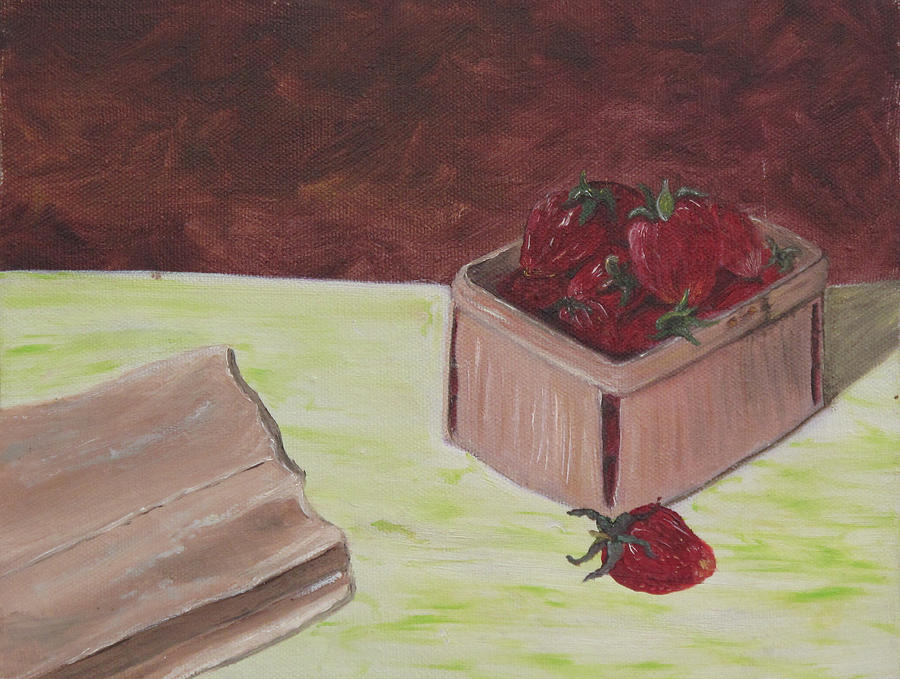 Strawberry Basket Painting by Barbara McDevitt