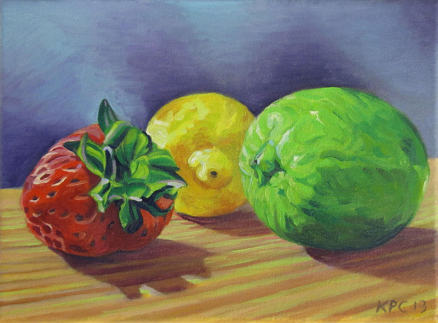Still Life Painting - Strawberry Citrus by Kenneth Cobb