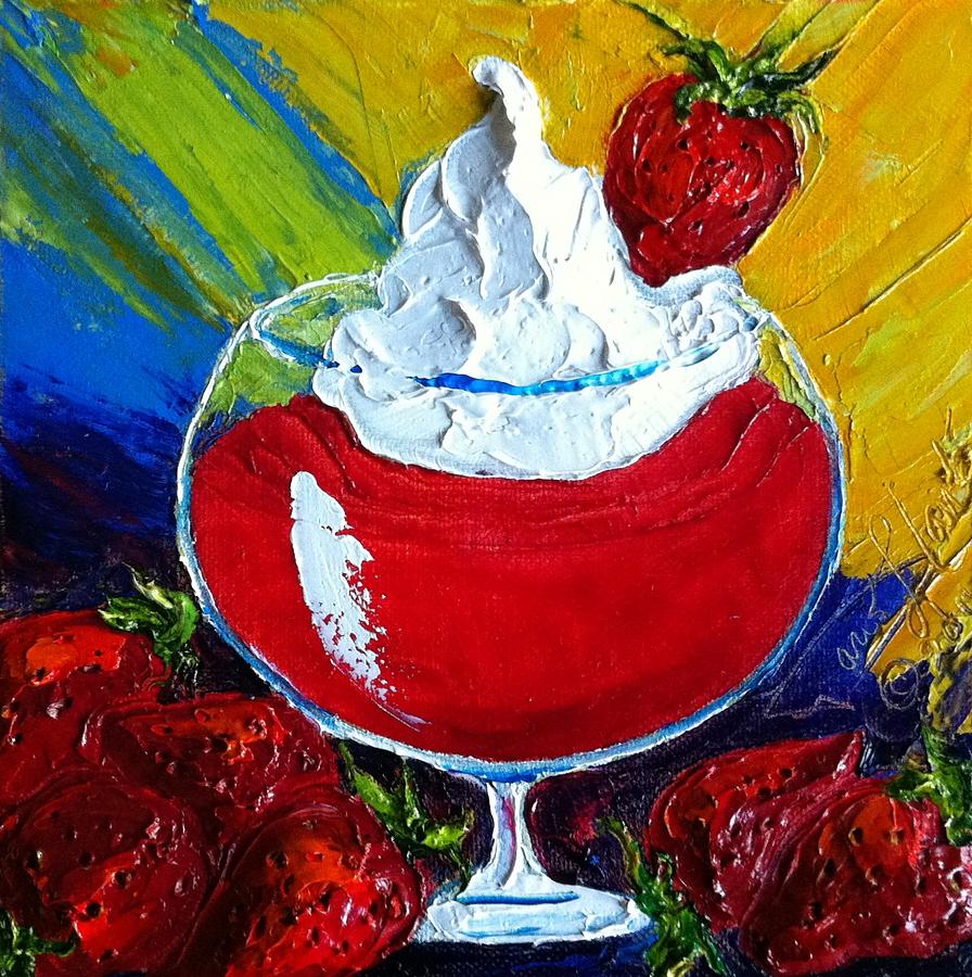 Paris Strawberry Daiquiri Painting by Paris Wyatt Llanso