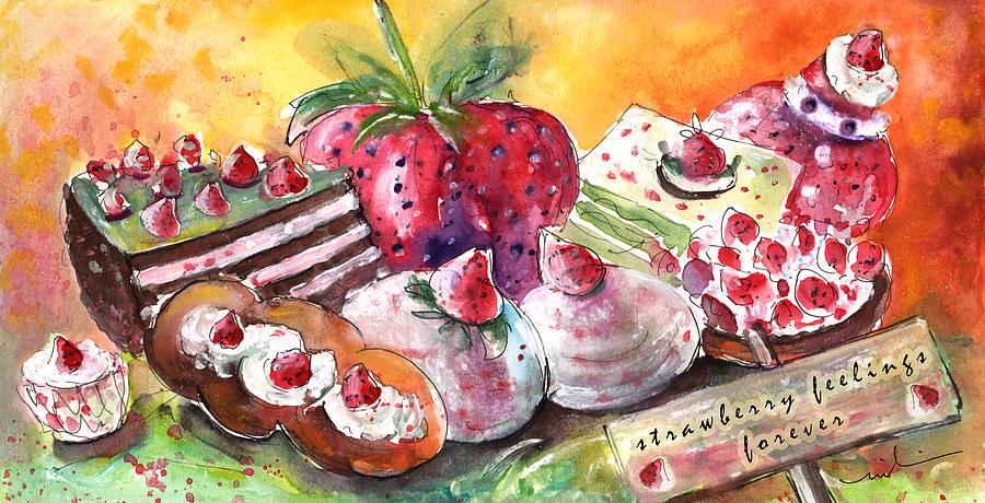 Strawberry Feelings Forever Painting by Miki De Goodaboom