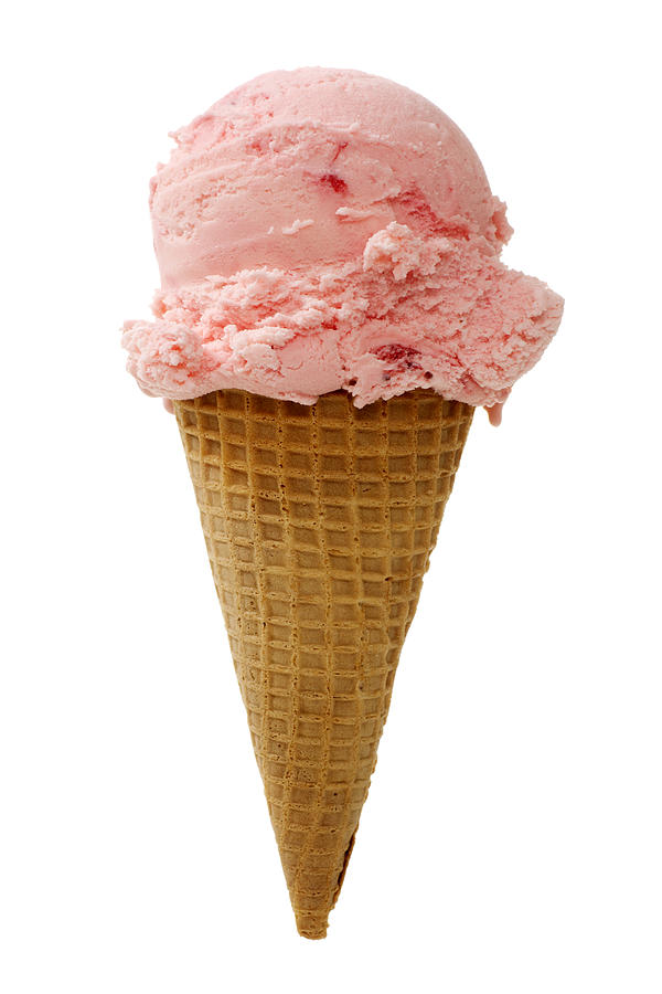 Strawberry Ice Cream Cone Photograph by Dlerick