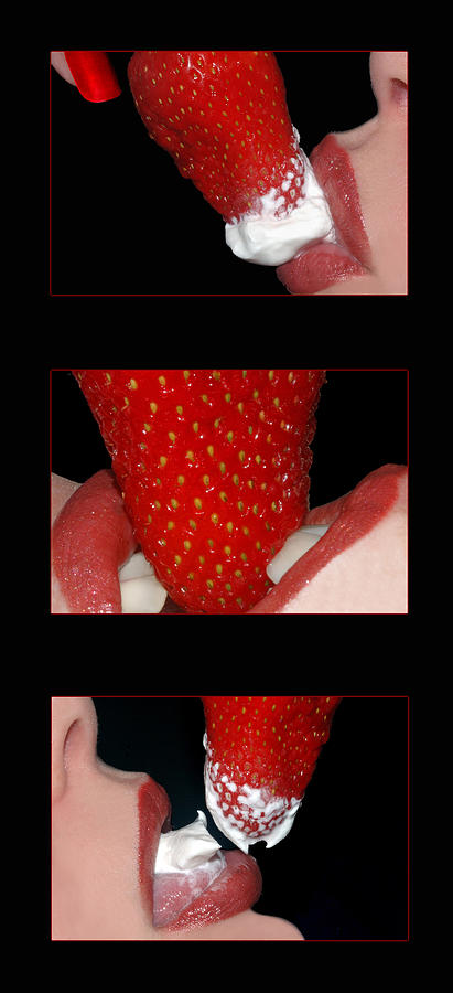 Strawberry Lips Trio Photograph by Joann Vitali