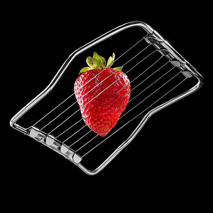Strawberry Photograph - Strawberry On Egg Cutter by Billie-Maree Ward Strawberry Photograph - Strawberry On Egg Cutter by Billie-Maree Ward
