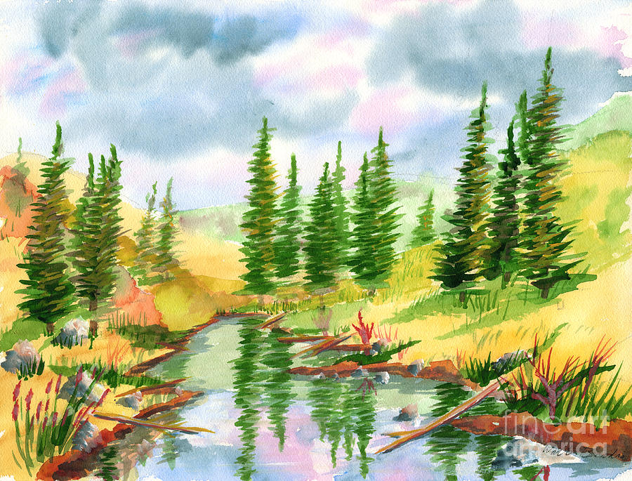 Strawberry Reservoir 2 Painting by Walt Brodis