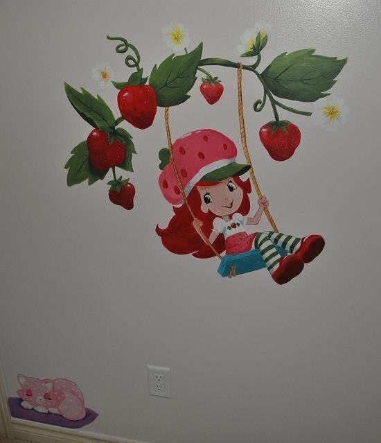 Strawberry shortcake mural Painting by Betty-Anne McDonald