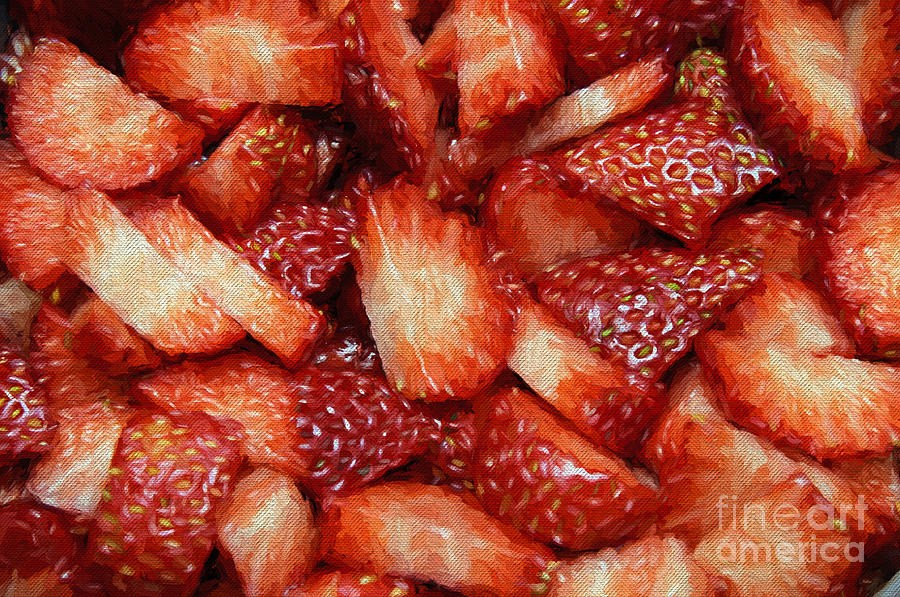 Strawberry Slices Photograph by Andee Design