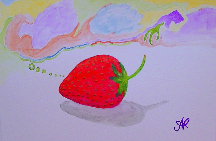 Strawberry Thoughts Painting by Nieve Andrea
