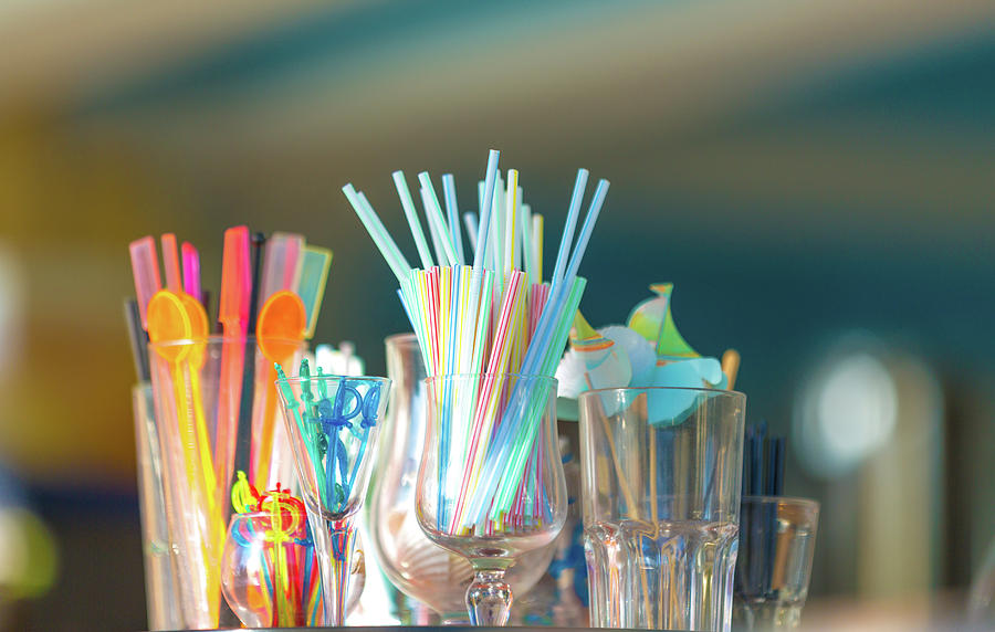 Straws And Glasses Photograph by Science Photo Library Straws And Glasses Photograph by Science Photo Library