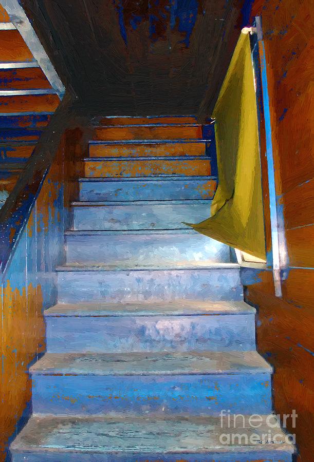 Stray Breeze on the Stairs Painting by RC DeWinter