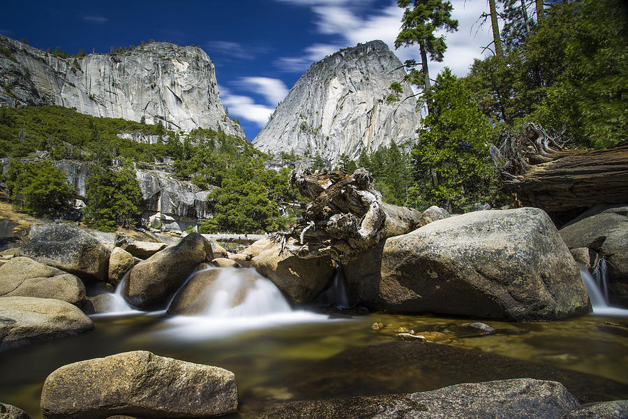 Yosemite National Park Photograph - Stream above Vernal Falls by Mike Lee