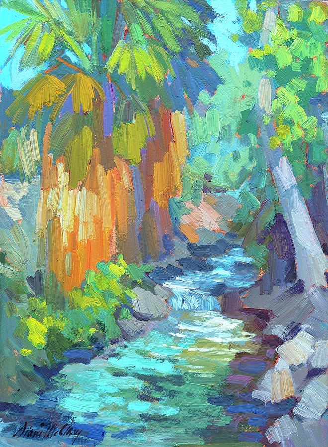 Stream At Indian Canyon Painting by Diane McClary