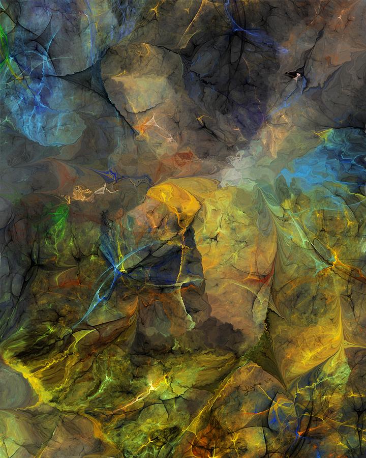 Stream Bed on a Sunny Day Digital Art by David Lane