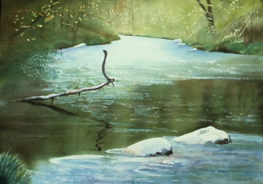 Stream in Ulster County Painting by Daniel Dayley