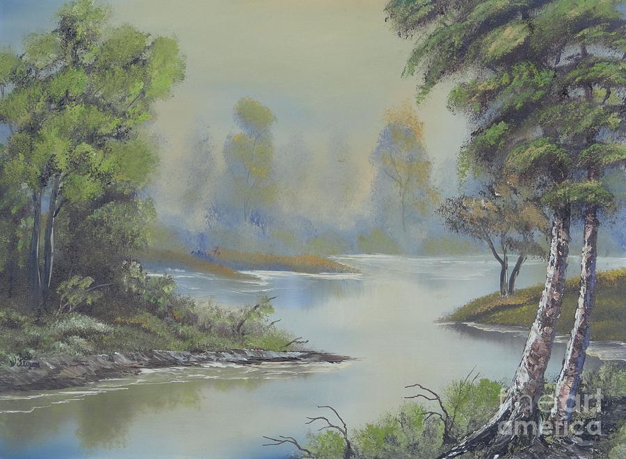 Stream Through the Woods Painting by Bob Williams