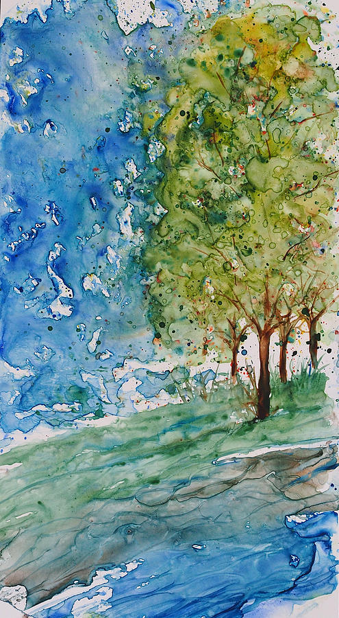 Stream to Sky Painting by Wendy Provins
