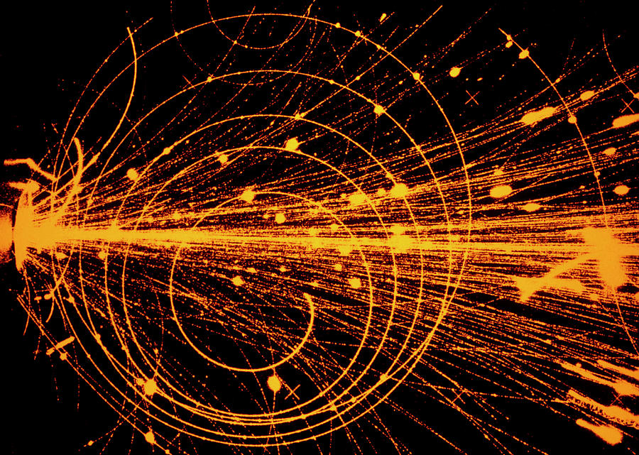 Streamer Chamber Photo Of Oxygen Ion Collision Photograph by Cern/science Photo Library