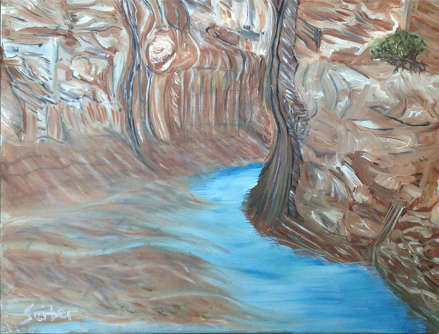 Streams Dream to be a River Painting by Suzanne Surber