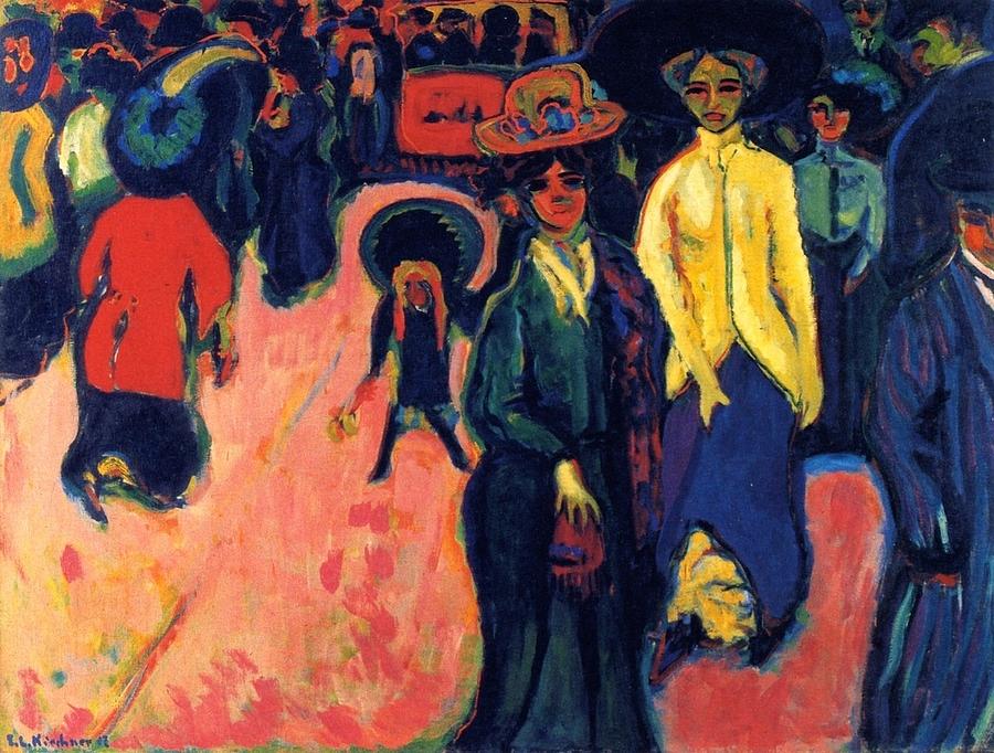 Street - Dresden Painting by Ernst Ludwig Kirchner