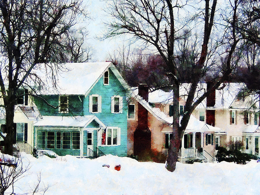 Street After Snow Photograph by Susan Savad