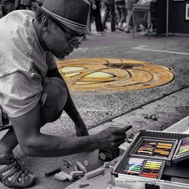 Street Artist. Taken 9.21.13 At The Photograph by Brian Havican