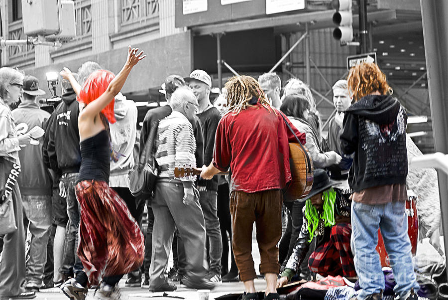 Music Photograph - Street Band by Ted Guhl