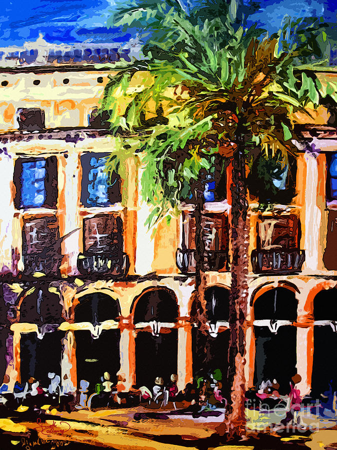 Street Cafe in Barcelona Painting by Ginette Callaway